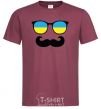 Men's T-Shirt Glasses burgundy фото