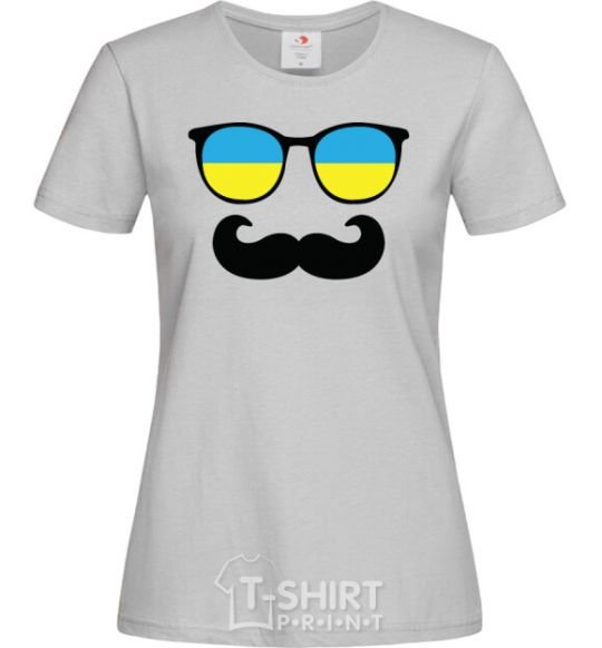 Women's T-shirt Glasses grey фото