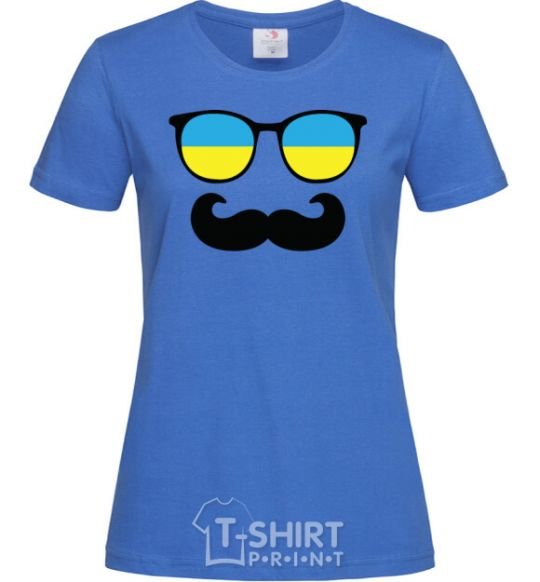 Women's T-shirt Glasses royal-blue фото