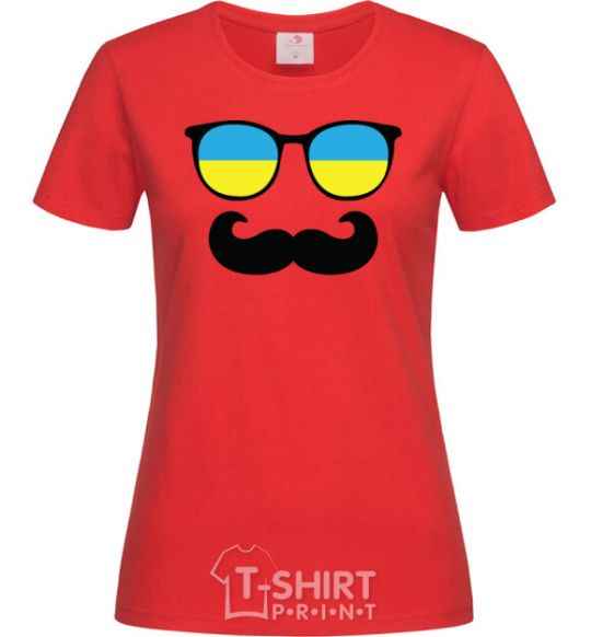 Women's T-shirt Glasses red фото