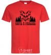 Men's T-Shirt FISHING AND HUNTING red фото