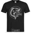 Men's T-Shirt The inscription FISHER CALLING! black фото