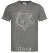 Men's T-Shirt The inscription FISHER CALLING! dark-grey фото