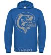 Men`s hoodie The inscription FISHER CALLING! royal фото