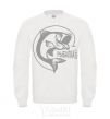 Sweatshirt The inscription FISHER CALLING! White фото