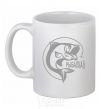 Ceramic mug The inscription FISHER CALLING! White фото