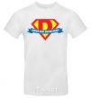 Men's T-Shirt DAD SUPER HERO White фото