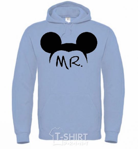 Men`s hoodie MR MICKEY sky-blue фото