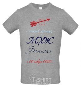 Men's T-Shirt best husband grey фото