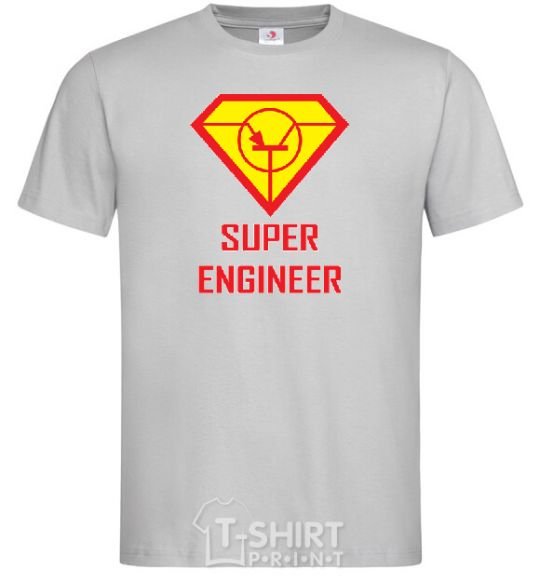 Men's T-Shirt Super engineer grey фото