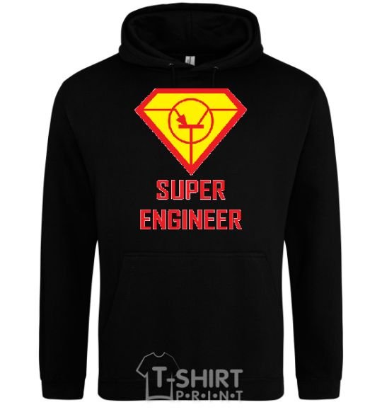 Men`s hoodie Super engineer black фото