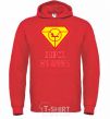 Men`s hoodie Super engineer bright-red фото