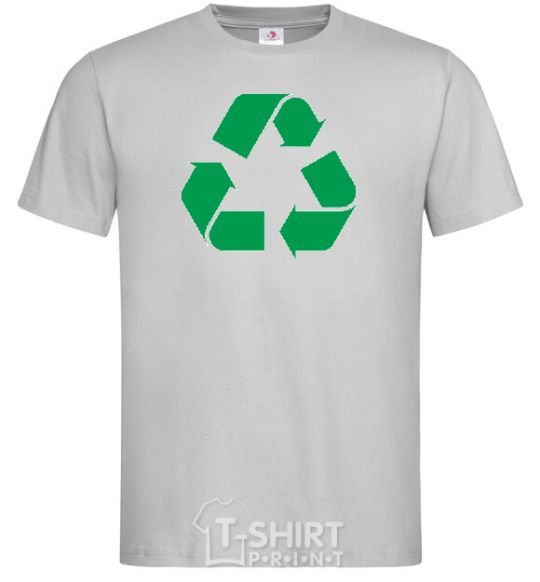 Men's T-Shirt Recycling picture grey фото