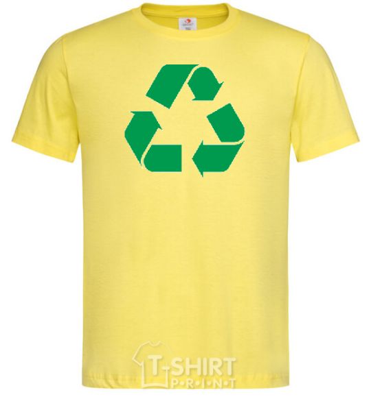 Men's T-Shirt Recycling picture cornsilk фото