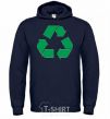 Men`s hoodie Recycling picture navy-blue фото