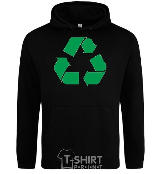 Men`s hoodie Recycling picture black фото