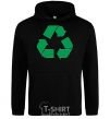 Men`s hoodie Recycling picture black фото