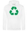 Men`s hoodie Recycling picture White фото