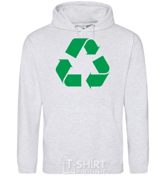 Men`s hoodie Recycling picture sport-grey фото