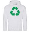 Men`s hoodie Recycling picture sport-grey фото