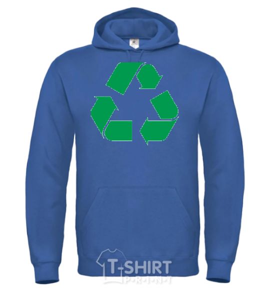 Men`s hoodie Recycling picture royal фото