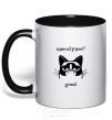 Mug with a colored handle Apocalypse black фото