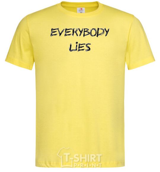 Men's T-Shirt Everybody Lies cornsilk фото