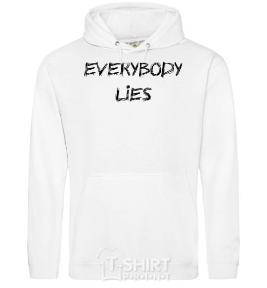 Мужская толстовка (худи) Everybody Lies Белый фото