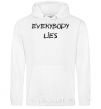 Men`s hoodie Everybody Lies White фото
