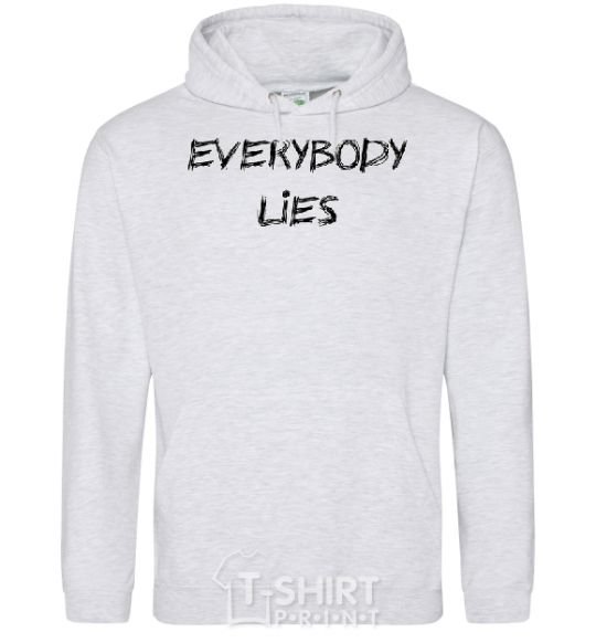 Men`s hoodie Everybody Lies sport-grey фото