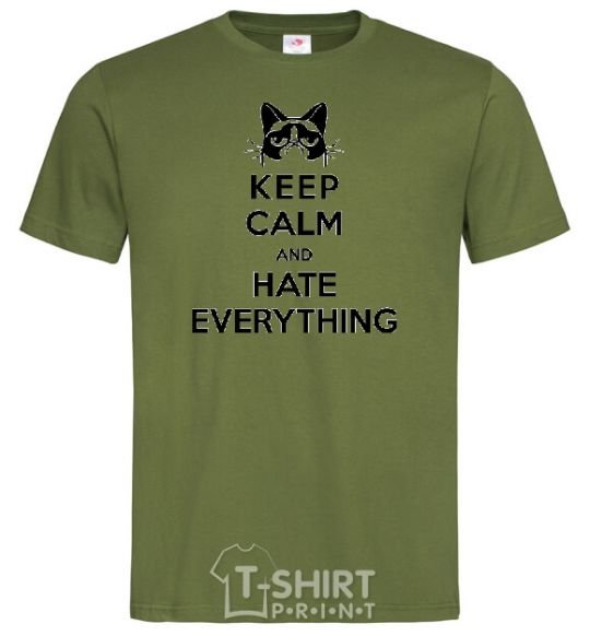 Men's T-Shirt Hate everything millennial-khaki фото