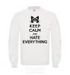 Sweatshirt Hate everything White фото