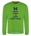 Sweatshirt Hate everything orchid-green фото