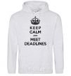 Men`s hoodie Meet deadlines sport-grey фото