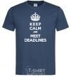 Men's T-Shirt Meet deadlines navy-blue фото