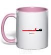 Mug with a colored handle Deadline light-pink фото