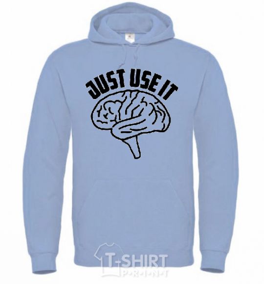 Men`s hoodie Just use it sky-blue фото