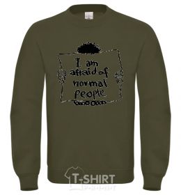 Sweatshirt I'm afraid of normal people sand фото