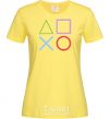 Женская футболка Знаки геймпада Лимонный фото