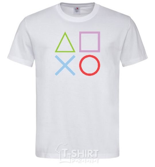 Men's T-Shirt Gamepad Signs White фото