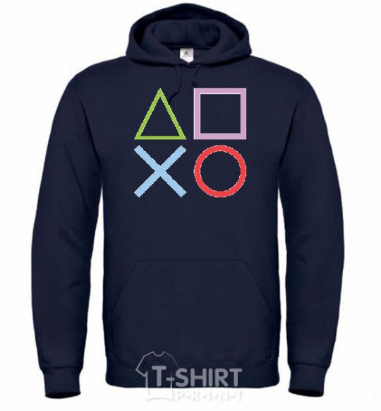 Men`s hoodie Gamepad Signs navy-blue фото