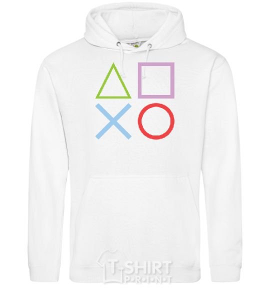 Men`s hoodie Gamepad Signs White фото