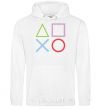 Men`s hoodie Gamepad Signs White фото