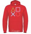 Men`s hoodie Gamepad Signs bright-red фото