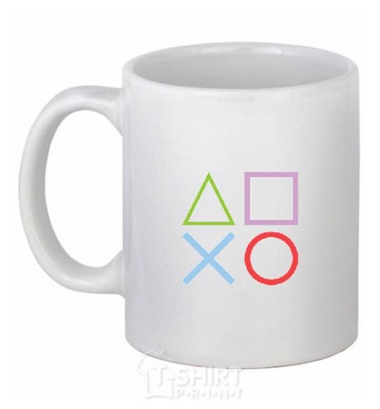 Ceramic mug Gamepad Signs White фото