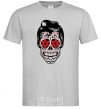 Men's T-Shirt Elvis' skull grey фото