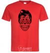 Men's T-Shirt Elvis' skull red фото