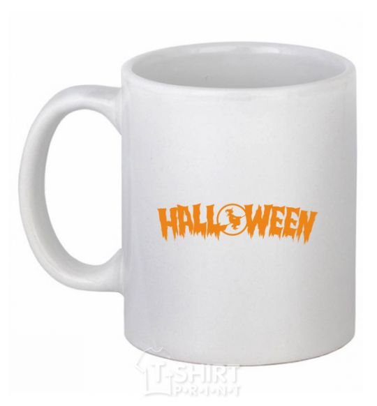 Ceramic mug Halloween White фото