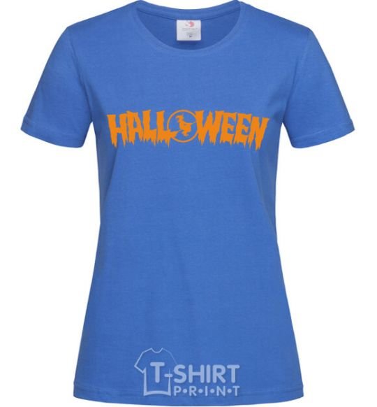 Women's T-shirt Halloween royal-blue фото