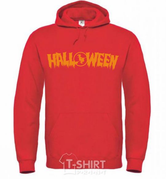 Men`s hoodie Halloween bright-red фото